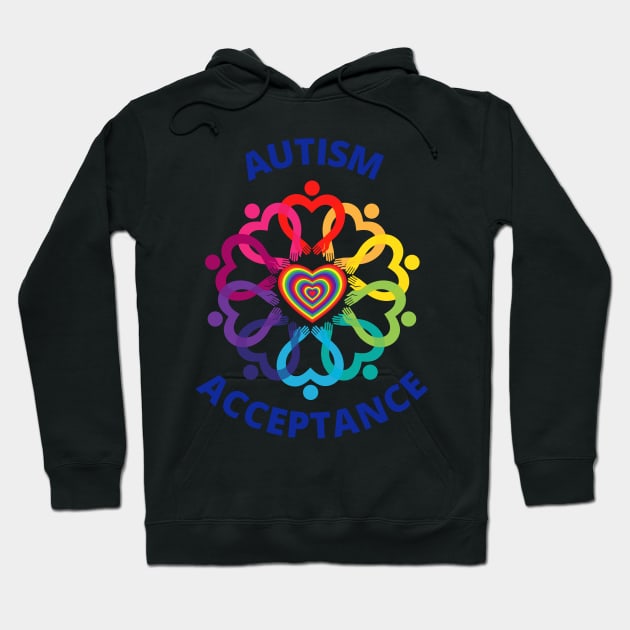 Autism Acceptance Circle Hoodie by Delilah Designs